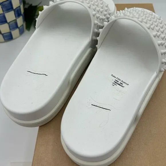 Men's Christian Louboutin studded Pool slides size 45 made in Italy - Picture 7 of 9